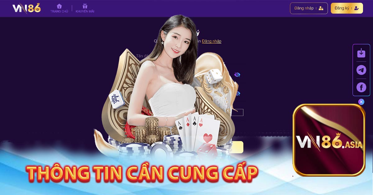 Thông tin cần cung cấp để đăng ký